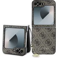 Custodia per Samsung Galaxy Z Flip7 FE F761 / Z Flip6 F741, Guess, 4G Charm, Marrone — 3
