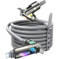 Cavo Dati e Ricarica USB-A / USB-C - Lightning / USB-C Lisen 4in1, 240W, 2m, Grigio YL0124110002 — 3