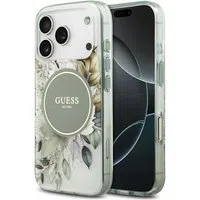 Custodia MagSafe per Apple iPhone 17 Pro Max, Guess, IML Flower & Tonal Circle, Verde — 3