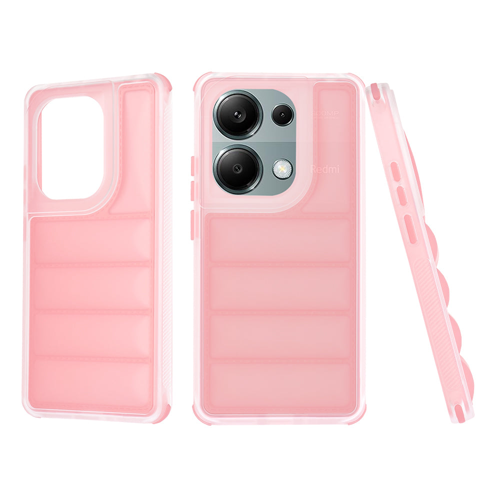 Custodia per Xiaomi Redmi Note 13 Pro 4G / Poco M6 Pro 4G, Techsuit, Wave Shield, Rosa