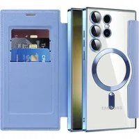 Custodia MagSafe per Samsung Galaxy S23 Ultra S918, Techsuit, SmartMag Book, Blu — 3