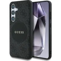 Custodia MagSafe per Samsung Galaxy S25 S931, Guess, 4G Circle Classic Logo, Nera — 3