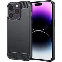 Custodia per Apple iPhone 14 Pro Max, Techsuit, Carbonio, Nera — 3