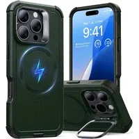 Custodia MagSafe per Apple iPhone 16 Pro Max, ESR, Cyber Armor Kickstand, Verde — 3