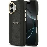 Custodia MagSafe per Apple iPhone 17, Guess, 4G Stripe, Nera — 3