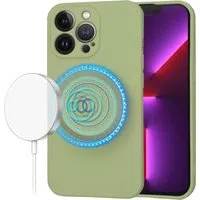 Custodia MagSafe per Apple iPhone 13 Pro, Techsuit, SoftFlex, Matcha — 3