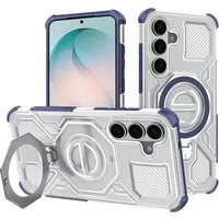 Custodia per Samsung Galaxy S26 Plus S947, Techsuit, Carbon Shield Pro, Blu — 3