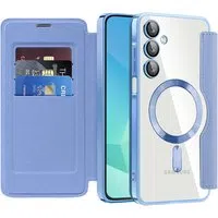 Custodia MagSafe per Samsung Galaxy A16 5G A166 / A16 4G A165, Techsuit, SmartMag Book, Blu — 3
