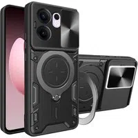 Custodia per Oppo Reno13 FS 5G / Reno13 F 4G / Reno13 F, Techsuit, CamGuard Pro, Nera — 3
