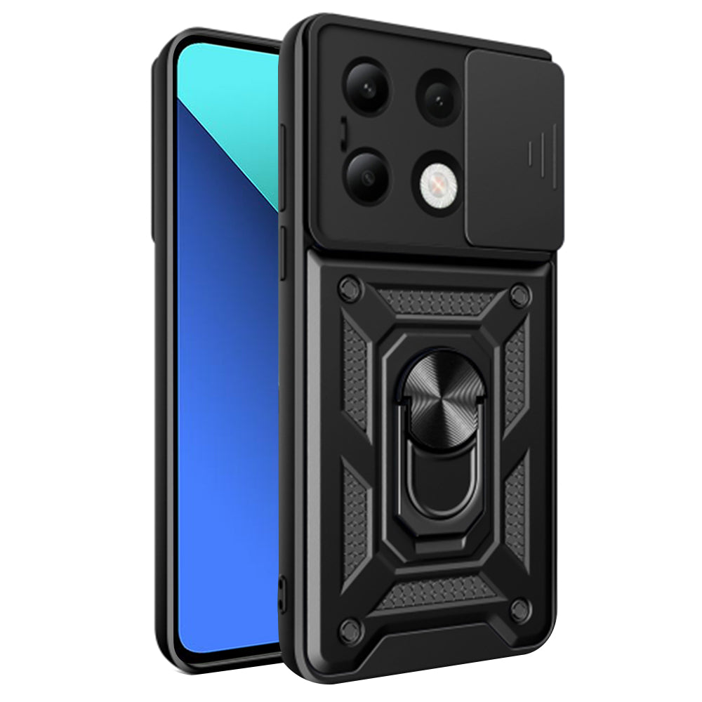 Custodia per Xiaomi Redmi Note 13 4G, Techsuit, CamShield, Nera