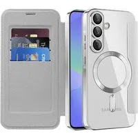 Custodia MagSafe per Samsung Galaxy A36 A366, Techsuit, SmartMag Book, Grigio — 3