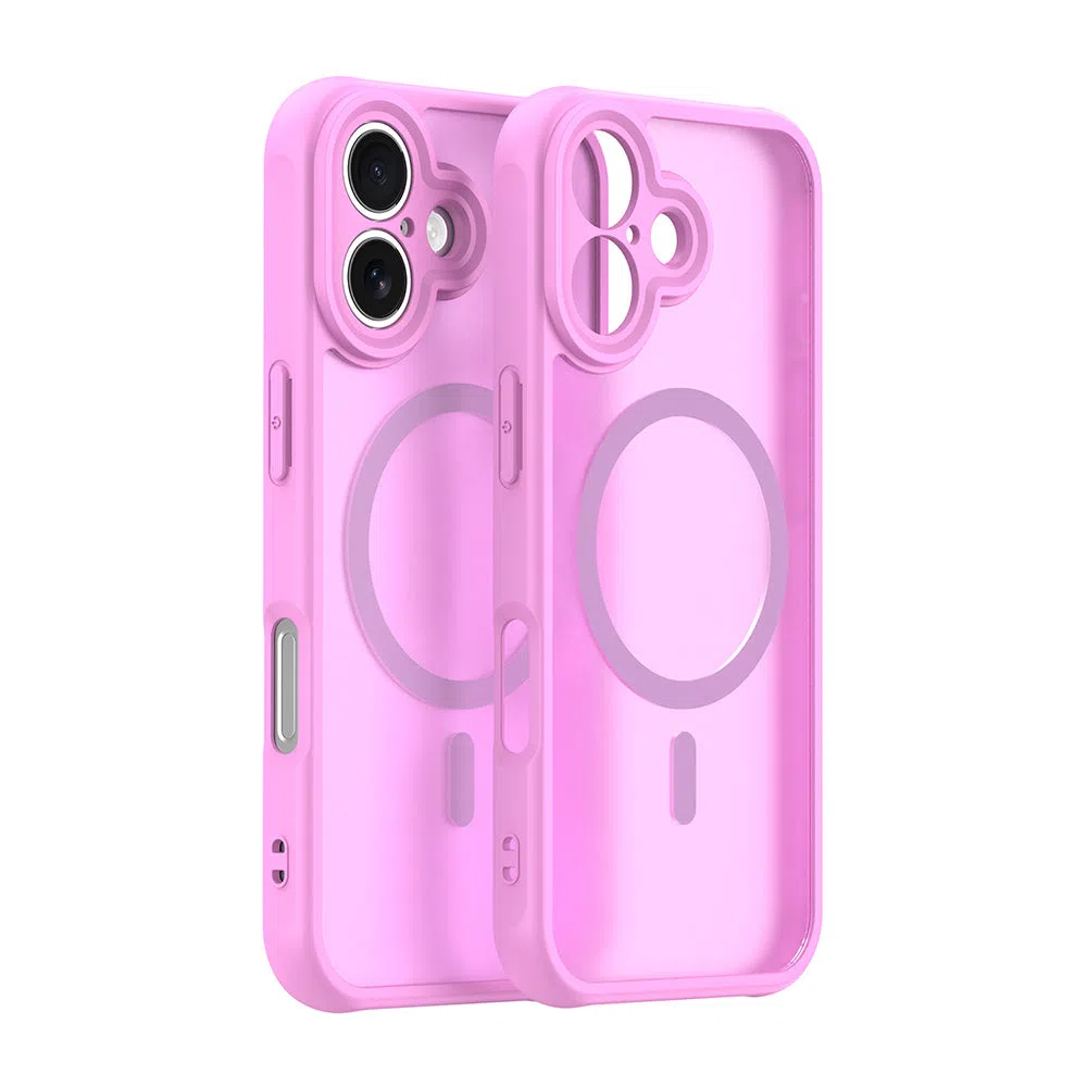 Custodia MagSafe per Apple iPhone 17, Techsuit, HaloFrost II, Rosa — 2