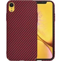 Custodia per Apple iPhone XR, Techsuit, Carbonite FiberShell, Rossa — 3