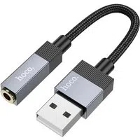 Adattatore Audio HOCO UPA32D, USB-A - 3.5mm, Nero — 3
