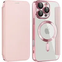 Custodia MagSafe per Samsung Galaxy A17 5G, Techsuit, SmartMag Book, Rosa — 3