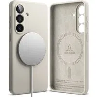 Custodia MagSafe per Samsung Galaxy S26 S942, Ringke, Silicone, Crema — 3