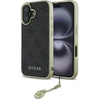 Custodia per Apple iPhone 16 Plus, Guess, 4G Charm, Nera — 3