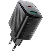 Caricabatterie Retea Acefast A106, 45W, 3A, 1 x USB-A - 1 x USB-C, Nero — 3