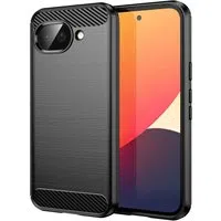 Custodia per Google Pixel 10a, Techsuit, Carbonio, Nera — 3