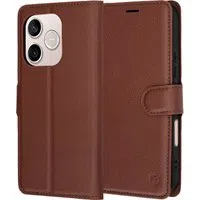 Custodia per Honor 600 Lite, Techsuit, Leather Folio, Marrone — 3
