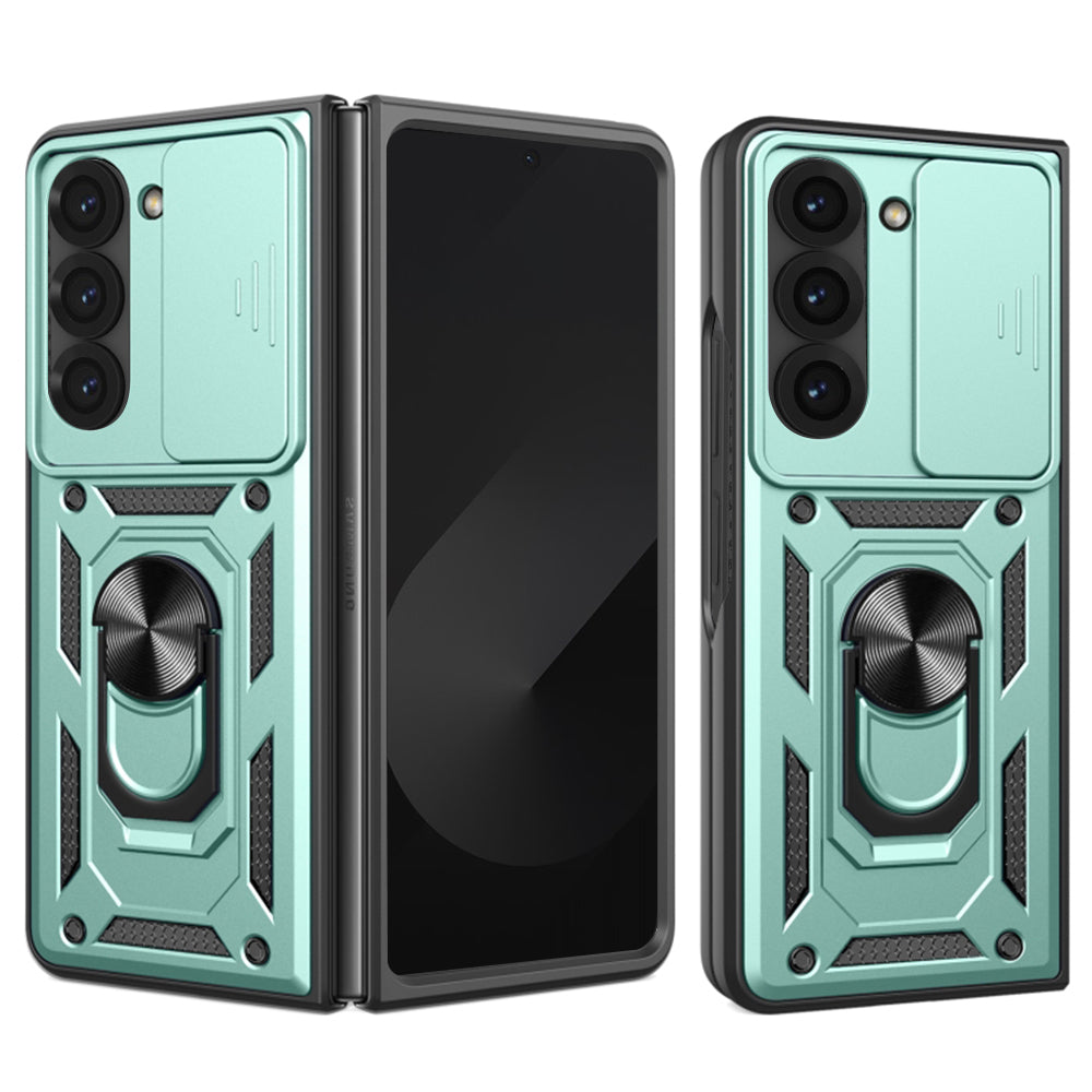 Techsuit Custodia per Samsung Galaxy Z Fold6 F956, Techsuit, CamShield, Verde