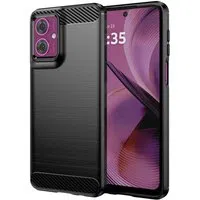 Custodia per Motorola Moto G55, Techsuit, Carbonio, Nera — 3