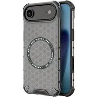 Custodia MagSafe per Apple iPhone 17 Air, Techsuit, HoneyComb Shield, Nera — 3