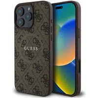 Custodia MagSafe per Apple iPhone 16 Pro Max, Guess, 4G Ring Classic Logo, Marrone — 3