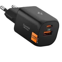Caricabatterie Rete Spigen Essential, 35W, 3A, 1 x USB-A - 1 x USB-C, Nero ACH09463 — 3
