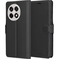 Custodia per OnePlus 13R, Techsuit, Leather Folio, Nera — 3