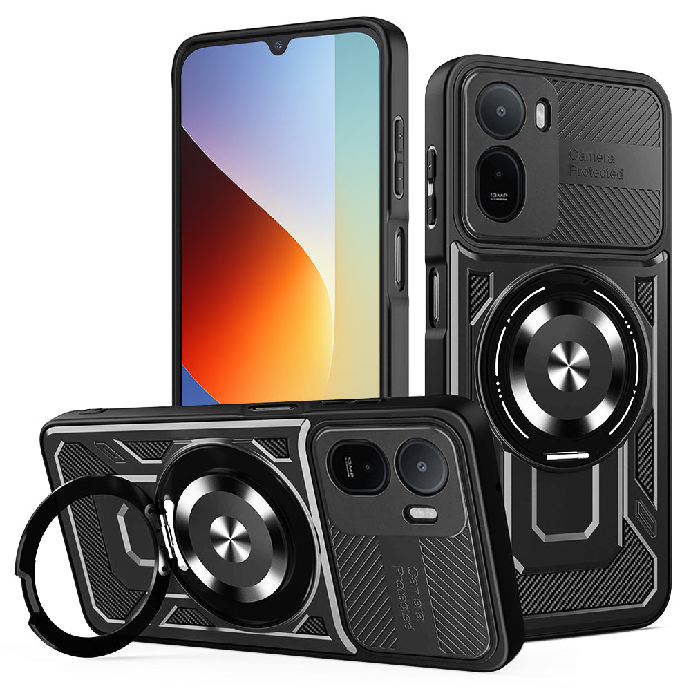 Custodia per Xiaomi Redmi A7 Pro 4G, Techsuit, RuggedCam, Nera