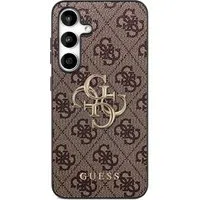 Custodia per Samsung Galaxy S25 FE, Guess, 4G Metal Logo, Marrone — 3