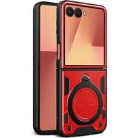 Custodia per Samsung Galaxy Z Flip7 F766, Techsuit, CamGuard Pro, Rossa — 3