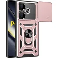 Custodia per Xiaomi Poco F6, Techsuit, CamShield, Rosa — 3