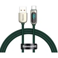 Cavo Dati e Ricarica USB-A - USB-C Baseus Display, 66W, 1m, Verde CASX020006 — 3