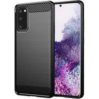Custodia per Samsung Galaxy S20 5G G981 / S20 G980, Techsuit, Carbonio, Nera — 3