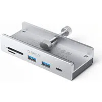 Hub USB-C Orico MH5PC Clamp, 2 x USB-A 3.2 - 1 x USB-C - 1 x SD - 1 x microSD, Argento — 3