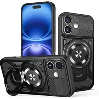 Custodia per Apple iPhone 16 Plus, Techsuit, RuggedCam, Nera — 3