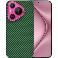 Custodia per Huawei Pura 70, Techsuit, Carbonite FiberShell, Verde — 3