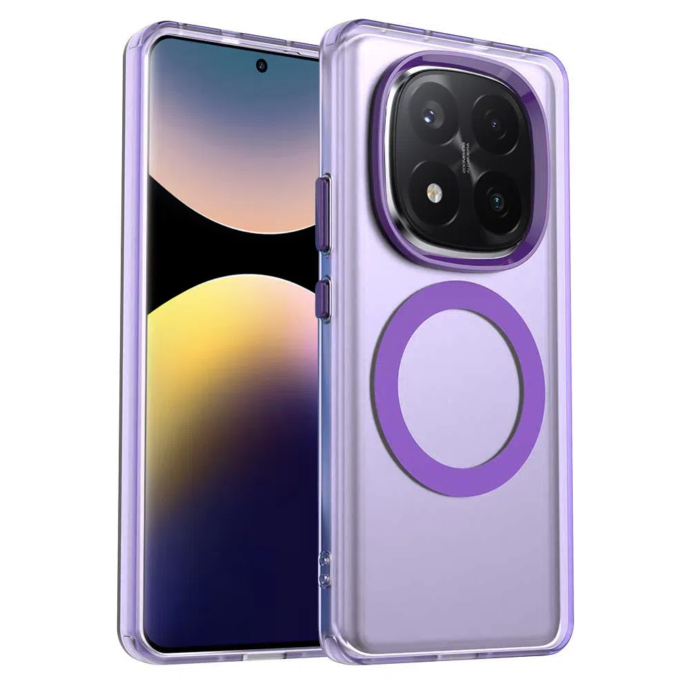 Custodia MagSafe per Xiaomi Redmi Note 14 Pro+ 5G, Techsuit, CandyCase, Viola — 2