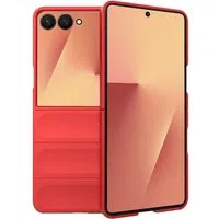 Custodia per Samsung Galaxy Z Flip7 F766, Techsuit, Magic Shield, Rossa — 3
