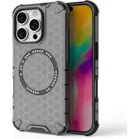 Custodia MagSafe per Apple iPhone 16 Pro Max, Techsuit, HoneyComb Shield, Nera — 3
