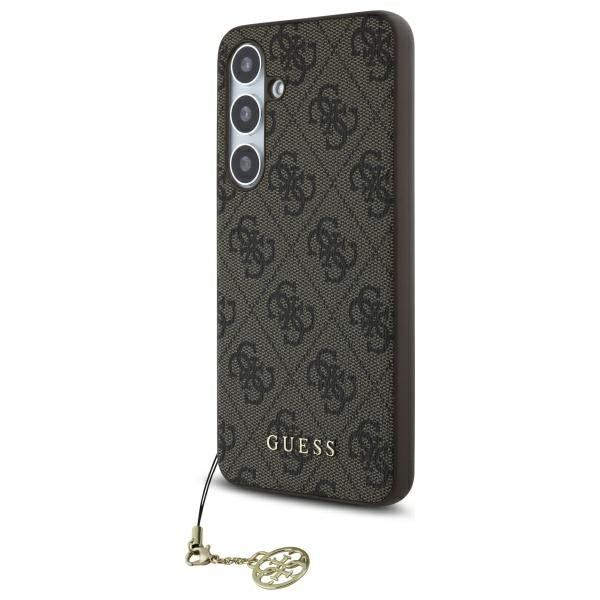Guess Custodia per Samsung Galaxy S24 FE S721, Guess, 4G Charm, Marrone