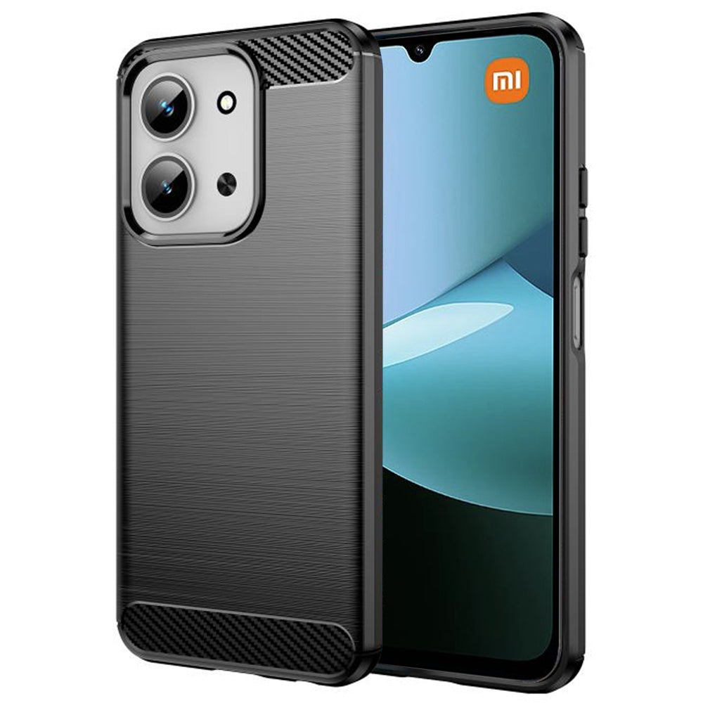 Custodia per Xiaomi Redmi 15C 5G / 15C 4G, Techsuit, Carbonio, Nera