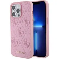 Custodia per Apple iPhone 15 Pro Max, Guess, 4G Stamped, Rosa — 3