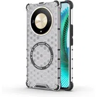 Custodia MagSafe per Honor Magic6 Lite, Techsuit, HoneyComb Shield, Bianca — 3