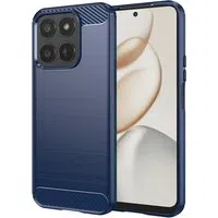 Custodia per Honor 400 Smart 4G / X7d 4G / 400 Smart 5G, Techsuit, Carbonio, Blu — 3
