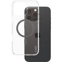 Custodia MagSafe per Apple iPhone 16 Pro Max, PanzerGlass, Care Urban Combat, Trasparente Nera — 3