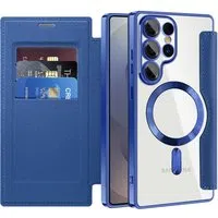Custodia MagSafe per Samsung Galaxy S25 Ultra S938, Techsuit, SmartMag Book, Blu — 3