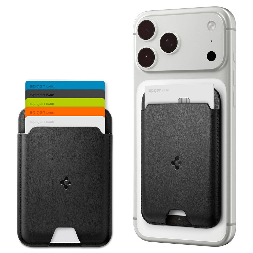 Portafoglio MagSafe, Spigen, Valentinus MagFit, Nero AFA11337